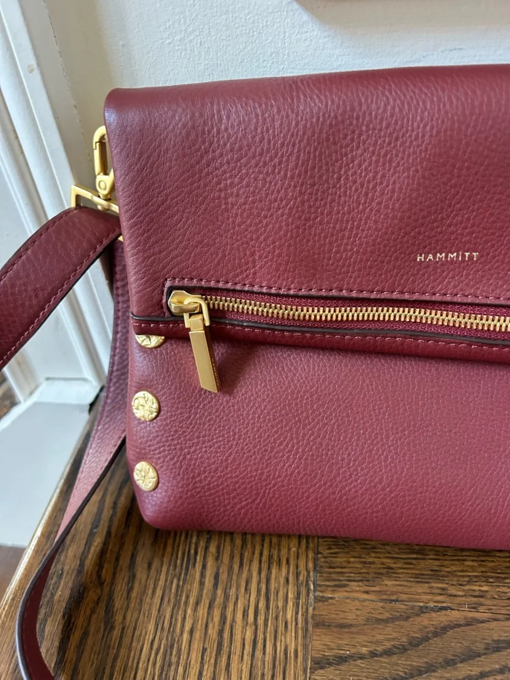 Hammitt VIP Medium Pomodoro Red Leather Crossbody nwot - Picture 3 of 10